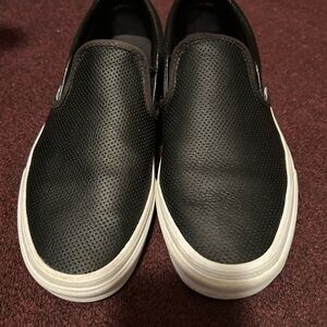 Leather Vans black size 8